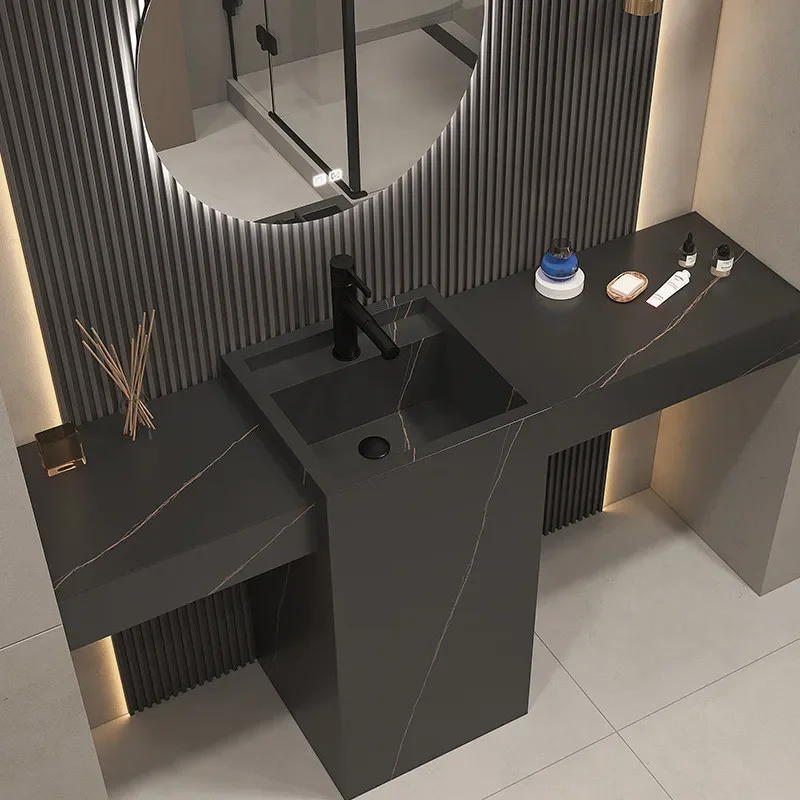 Integrated washbasin Pillar washbasin Outdoor marble washbasin