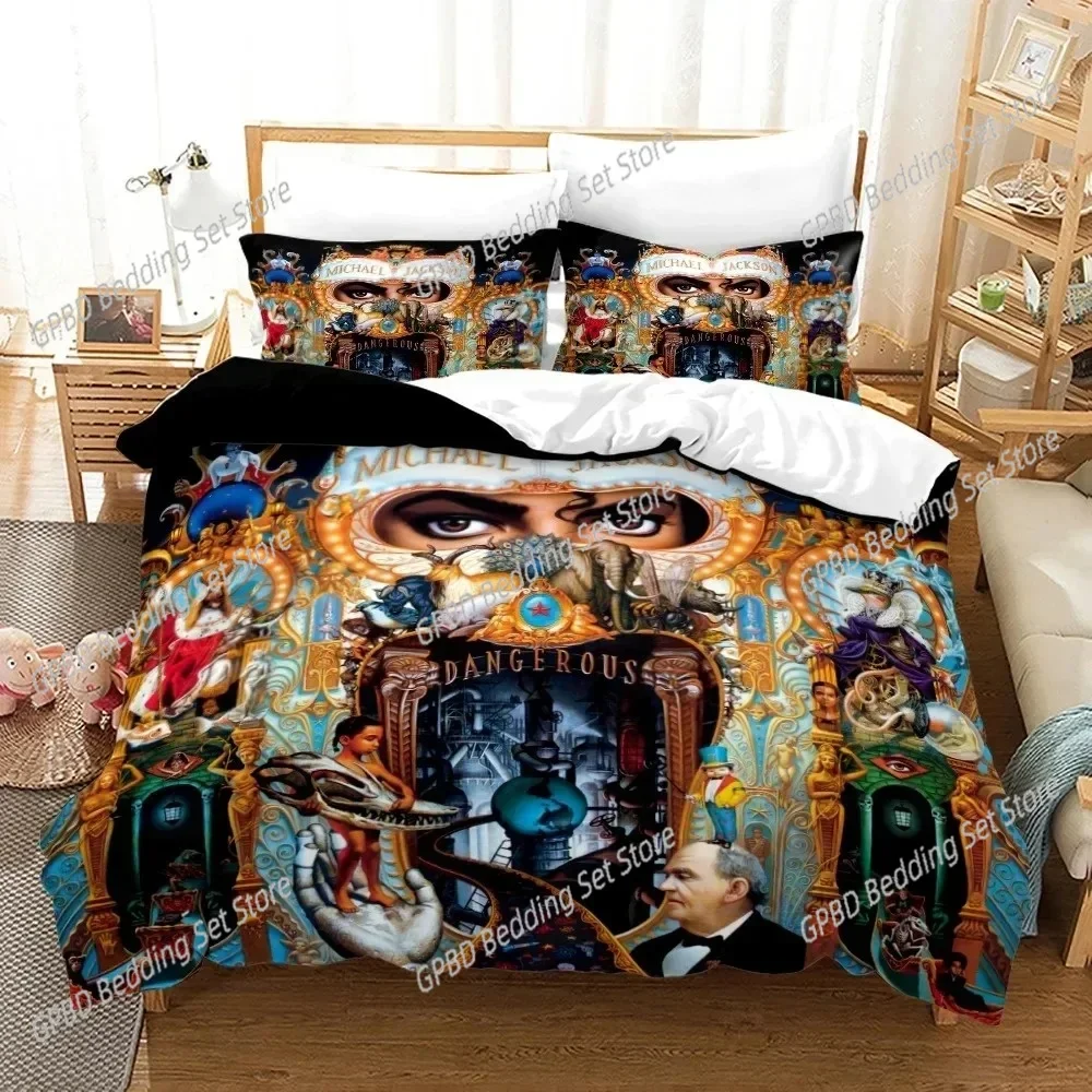 3D Printed Michael Jackson Bedding Set Boys Girls Twin Queen Size Duvet Cover Pillowcase Bed Kids Adult Home Textileextile