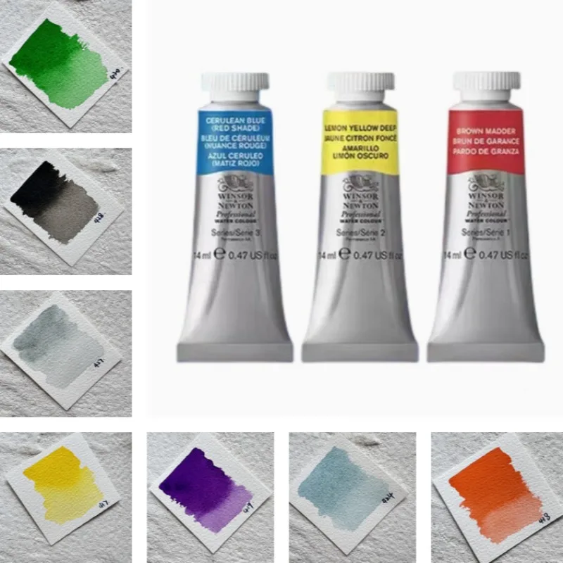 14ml / Tube Windsor Newton Artist Watercolor Pigments Artistic Painting Supplies Hand-drawn Illustration Creation Water Color