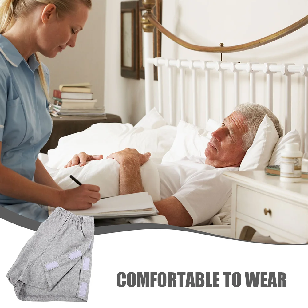 

Men Briefs XL Light Gray Postoperative Care Easy Wear Tear Washable Reusable Cotton Elderly Underwear Incontinence Pants
