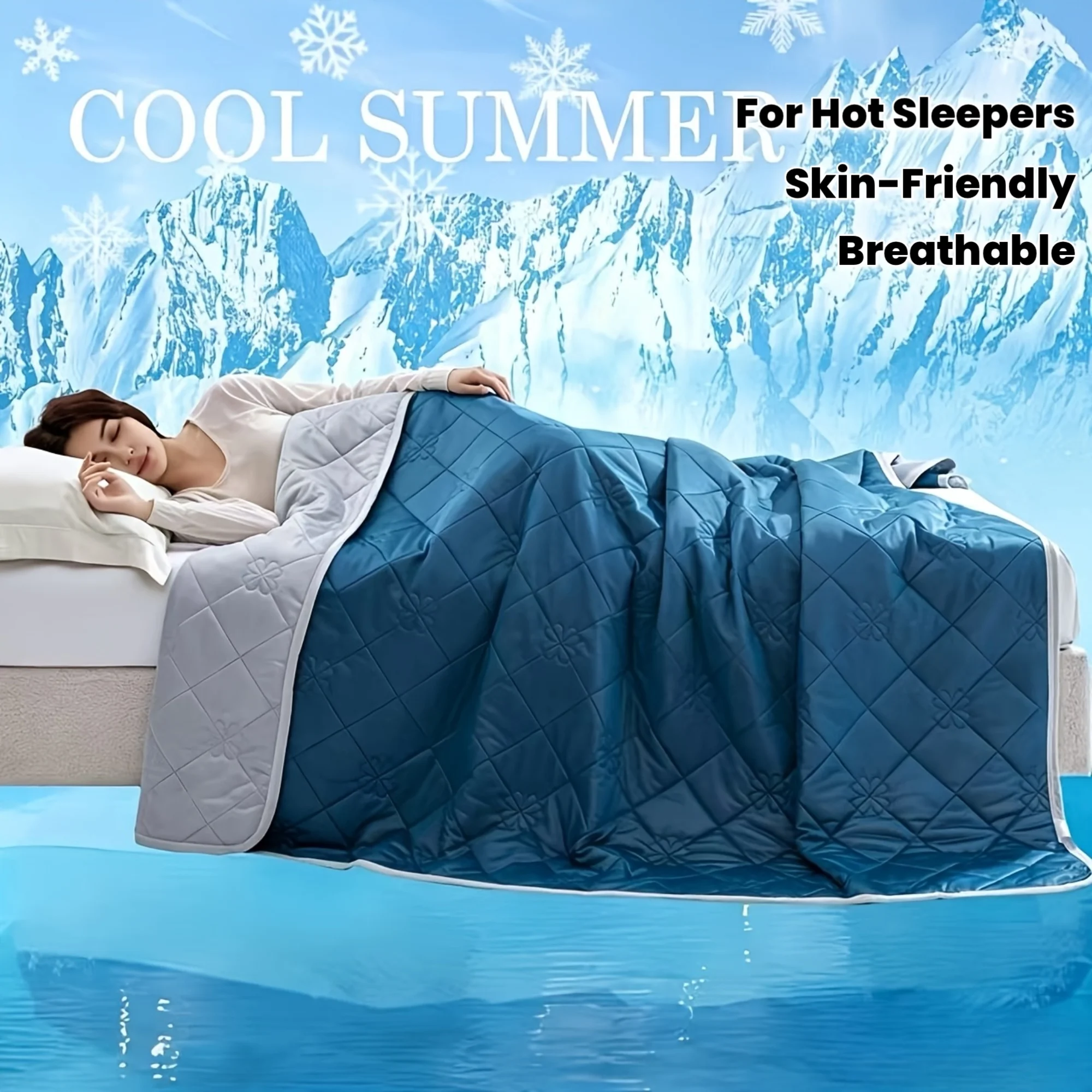 Cooling Summer Blanket for Bed - Lightweight, Breathable ,Easy Care Cooling Blanket For Hot Sleepers Cooling Thin Quilt
