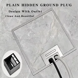 Concealed Floor Socket Embedded Mounting With Outlet Design Socket US UK UN Standard Flat Invisible Stainless Steel Floor Socket