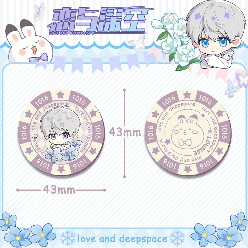 لعبة الحب والفضاء العميق عملة أكريليك شخصية لطيفة سيلوس رافاييل زين كزيفير المحيطة رقاقة كوسبلاي ديكور المنزل