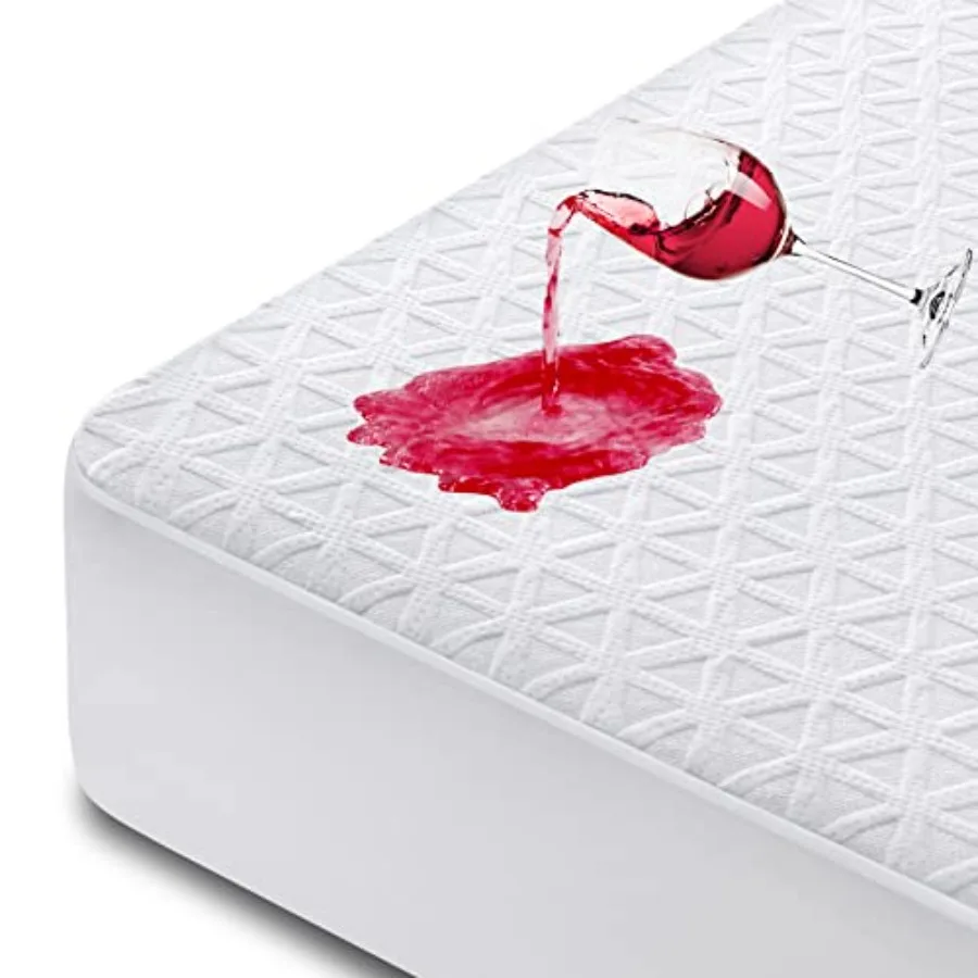 

Premium Waterproof Mattress Protector Size Breathable Bed Cover 3D Air Fabric Cooling Mattress Pad Cover Smooth Soft Noiseless