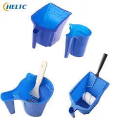 1PC Plastic Roller Brush Holding Paint Cup New Material Convenient Construction Blue Plastic Paint Tray Paint Tool Painting Tool