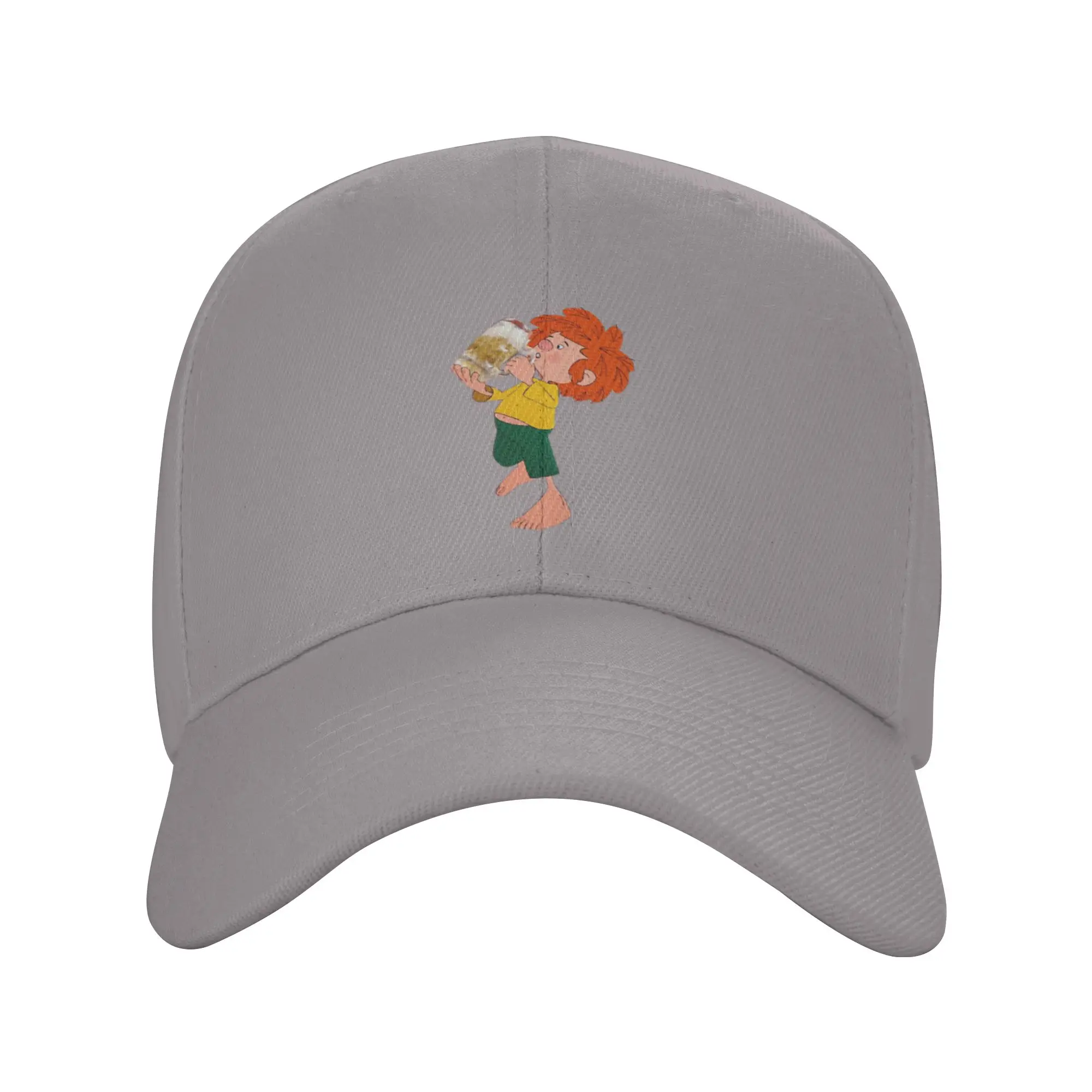Hot Sale Pumuckl drinks beer Baseball Cap  Outdoor Sun Caps  Desert Travel Sun Caps