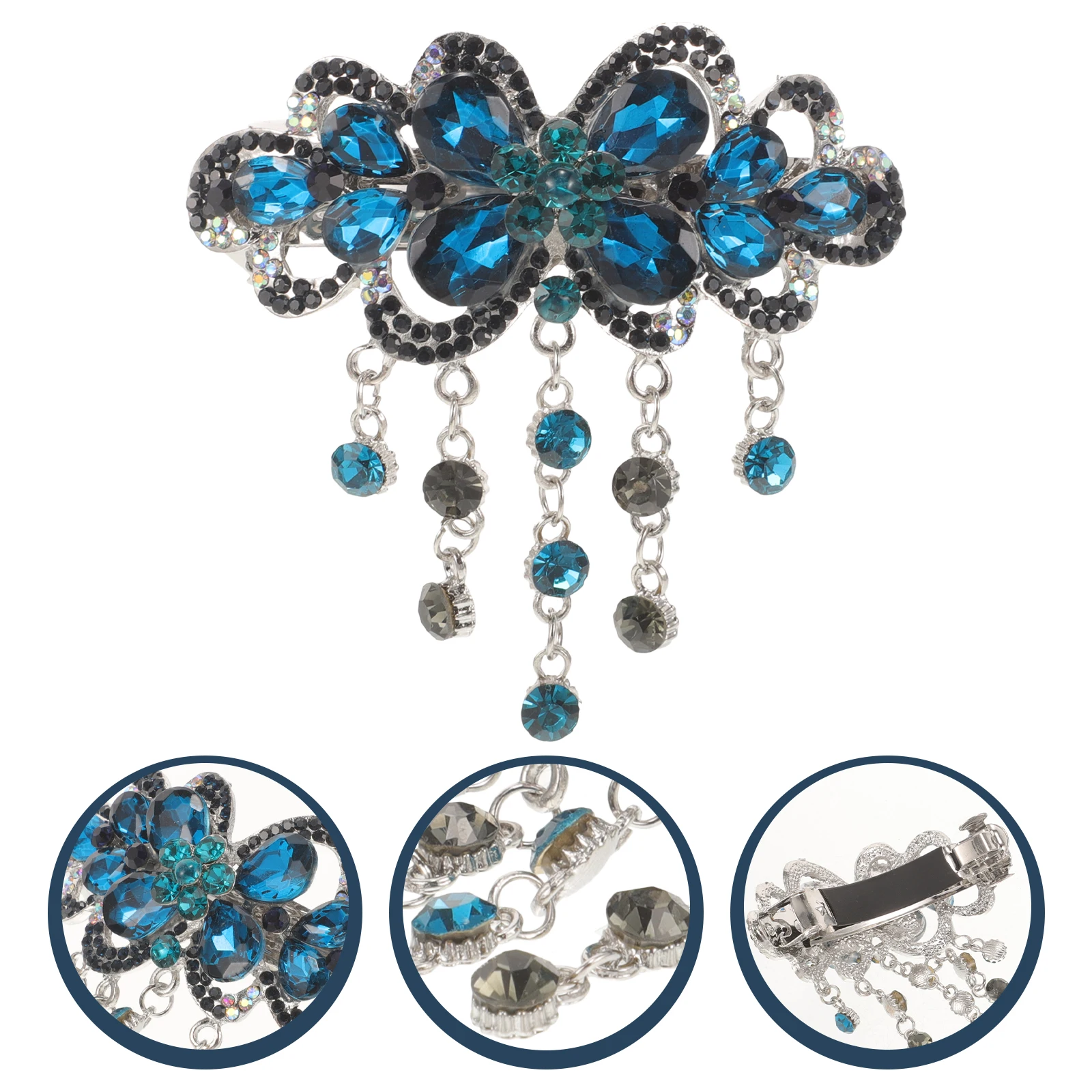 Jepit Rambut Berhiaskan Batu Rhinestone, Jepit Rambut Alloy dengan Pegas untuk Pesta Pernikahan, Penataan Rambut Pengantin, Penjepit Rambut