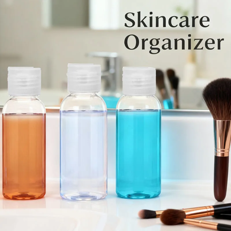 30PCS 5/10/20/30/50/100ml Leere Klare Kunststoff Probe Flaschen mit Flip Cap Mini Lotion Flasche Tragbare Reise Kosmetik Container