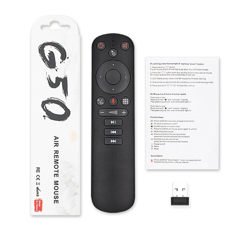 G50S Voice RemoteControl 2.4G Wireless Air Mouse Controller Learning Dropship