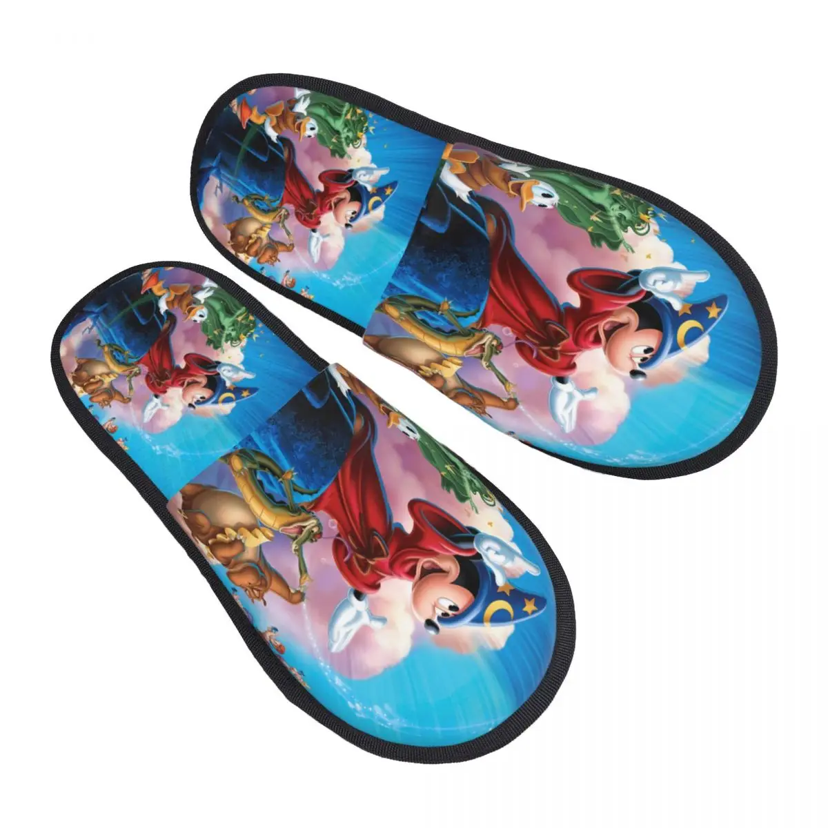 

Изготовленные на заказ фантазийные фильмы Микки Маус аниме музыка мягкие потертые тапочки из пены с эффектом памяти женская домашняя обувь для отеля