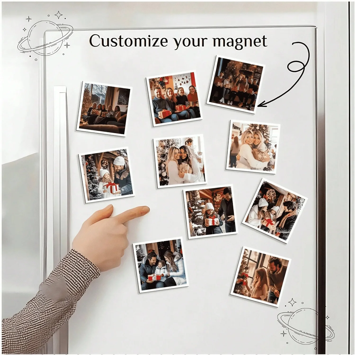 Custom Couple Photo Fridge Magnet, Personalized Picture Magnet Keepsake, Record Sweet Daily Life Memories With Your Lover