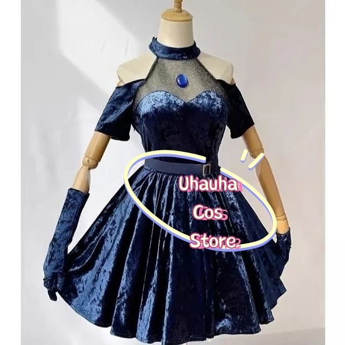 Мизи Косплей Костюм Аниме Косплей Женский Сценический Костюм Мизи Синее Короткое Платье HSIU Розовый Градиент Синий Фиолетовый Длинные Волосы Рождество