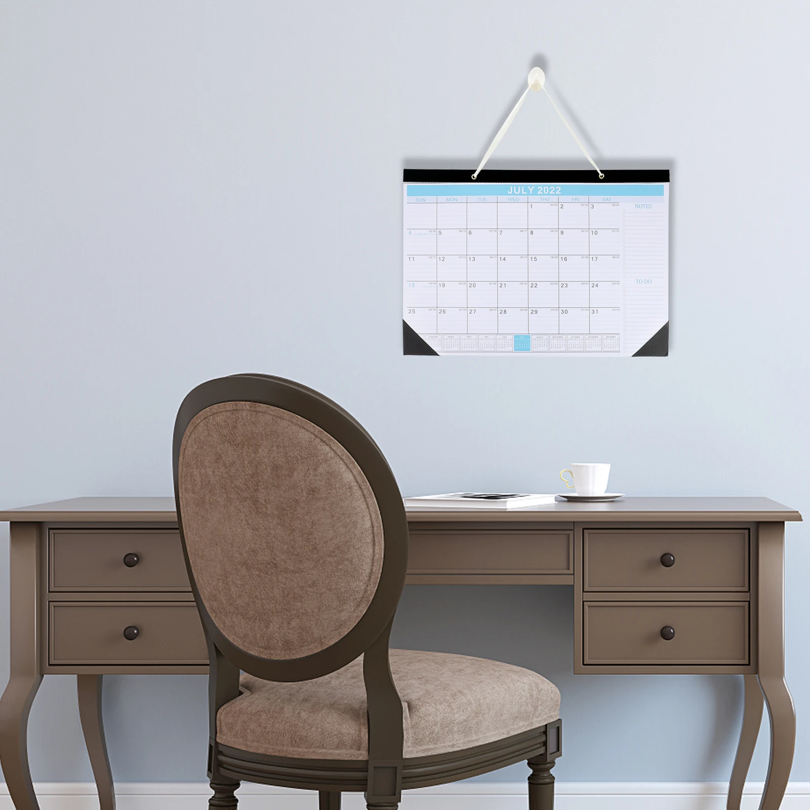 

2022 Calendar Schedule Note Plan Recording Hanging Wall Desk Large Size Paper Material Time Management Practical