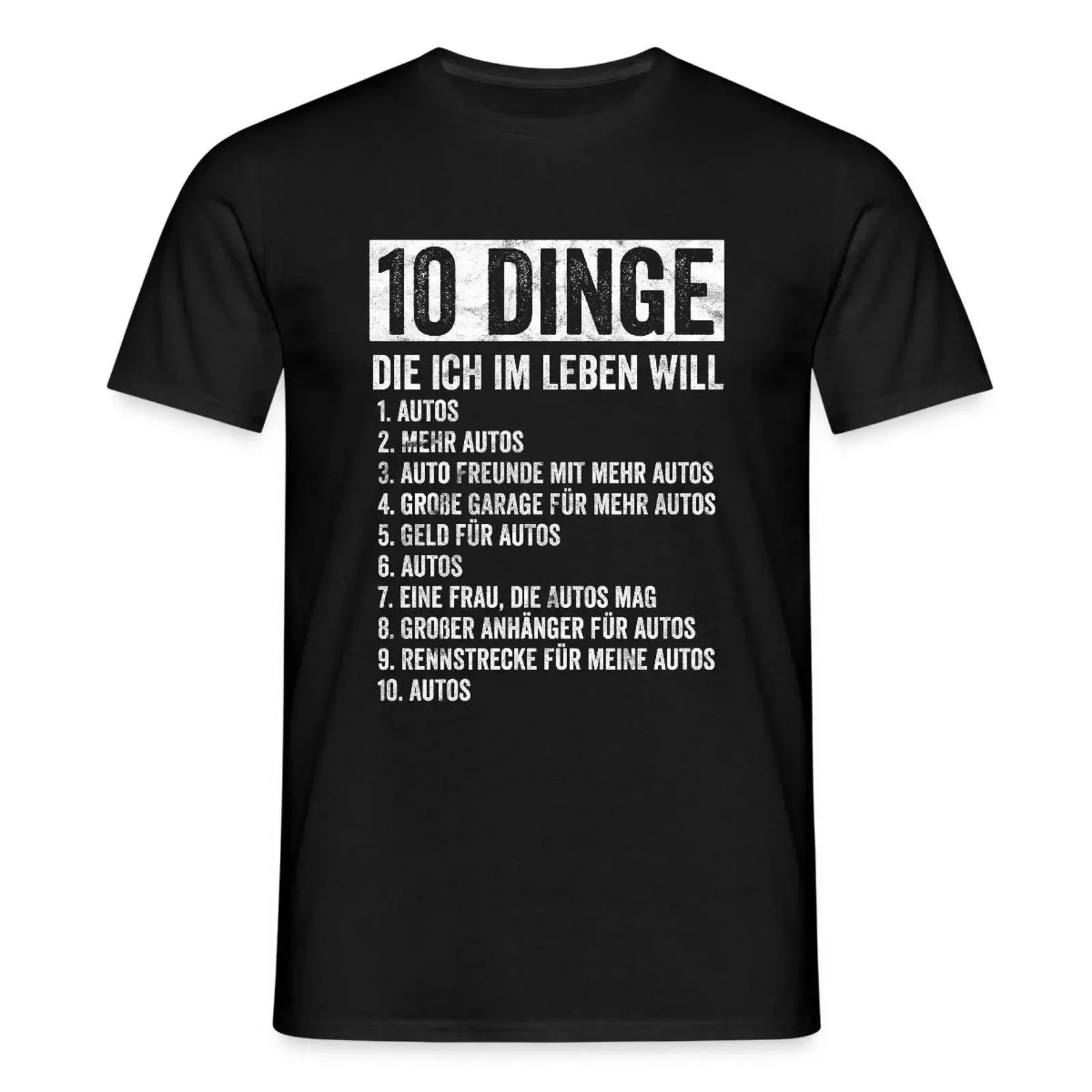 Auto Tuner Tuning Schrauber 10 Dinge Lustiger Spruch Männer T Shirt vintage Washed Breathable streetwear graphic