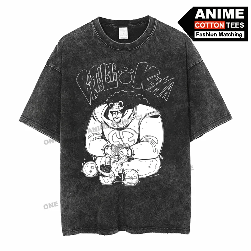 

Anime Peripheral Clothing ONE PIECE -Nikyu Nikyu No Mi · Kuma Print T Shirt Street styl Men Women Short Sleeve Cotton Loose Tees