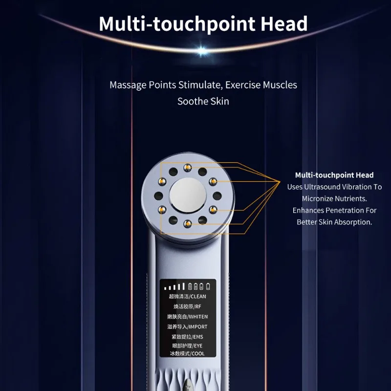 Compresse de glace ultrasonique 2025, dispositif de beauté, lifting du visage, rajeunissement de la peau, raffermissement, outil de soins du visage, élimine les rides