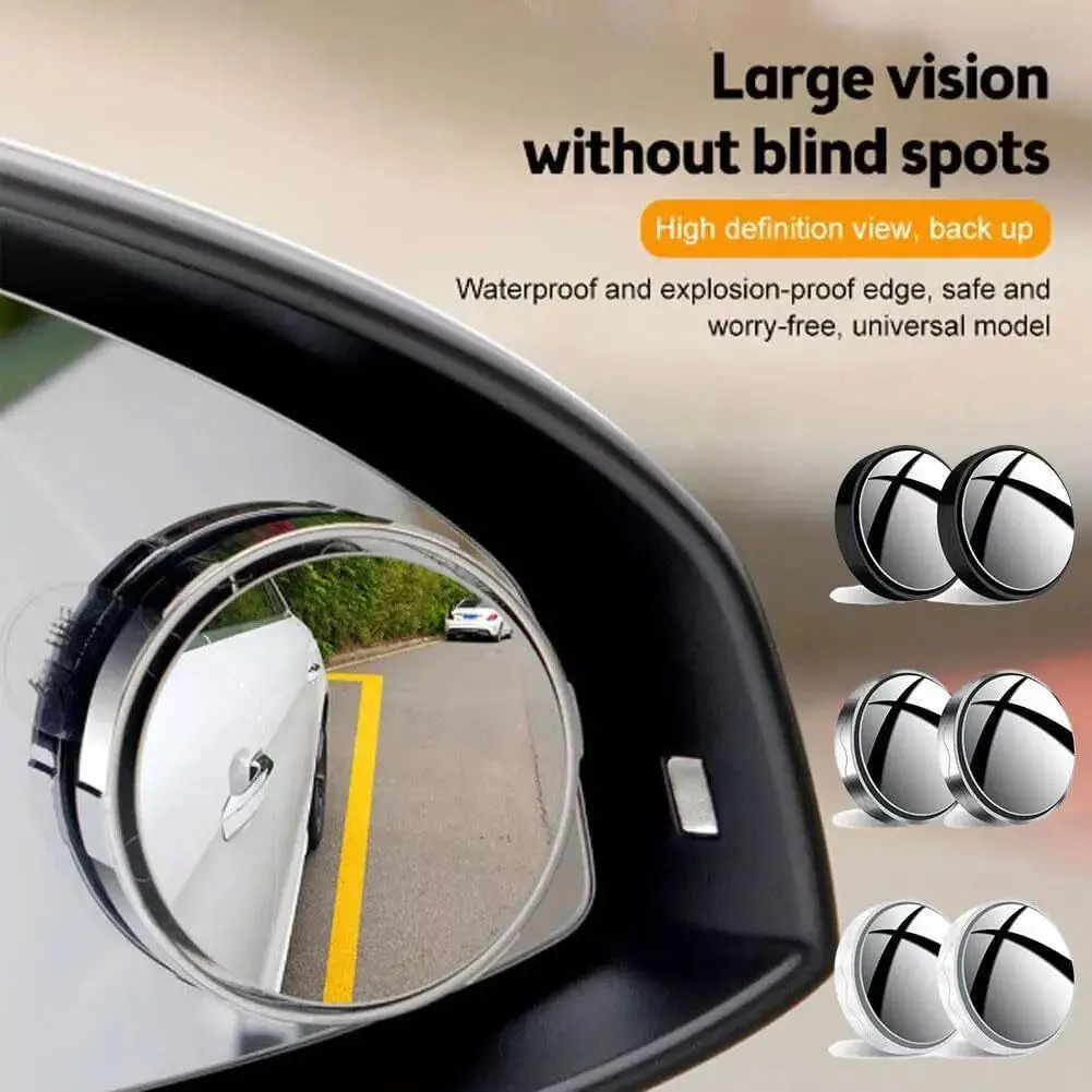 Car Rear-view Mirror Wide-angle Portable 360-degree Mirror Ultra Reflector Auxiliary Blind Spot HD Rotating Cup Suction M1L7