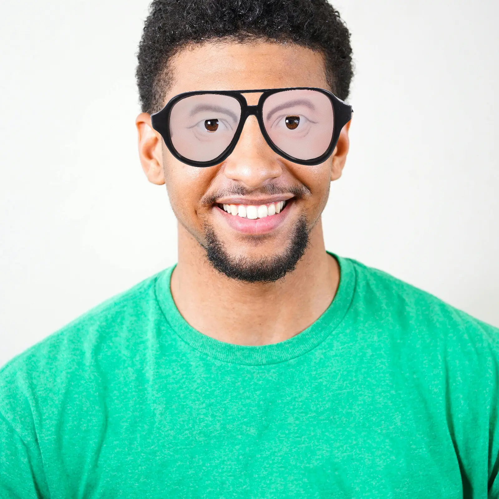 

Funny Glasses Big Frame Glasses Lightweight Halloween Prank Prop for Cosplay Masquerade April Fool's Party