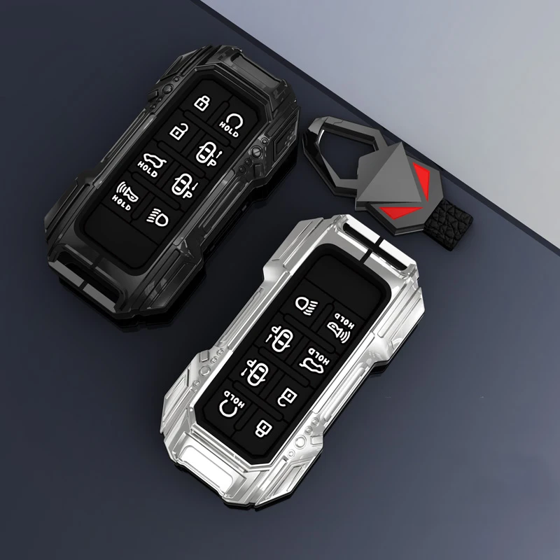 

Zinc Alloy Car Key Case Cover For Hyundai Genesis G80 GV70 GV80 2019 2020 2021 2022 TPU 4 6 8 Buttons Remote Holder