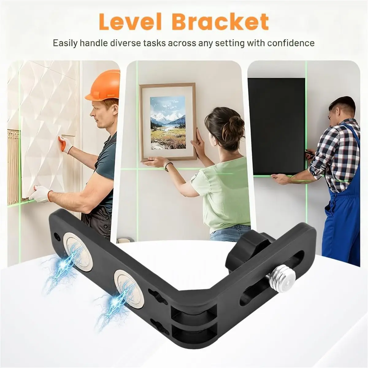 L-Shaped Magnetic Mount for Laser Levels Laser Levels for /Spectra/// and So on