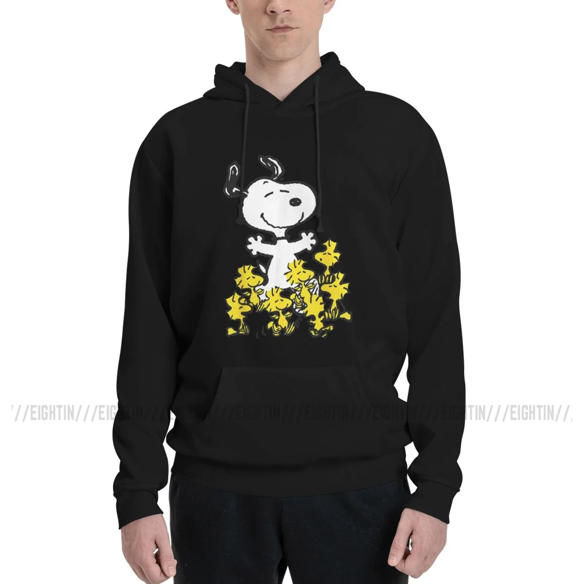 Peanuts Snoopy Chick Party Harajuku Sweatshirts Men Women Hooded Hoodies Autumn Pullover