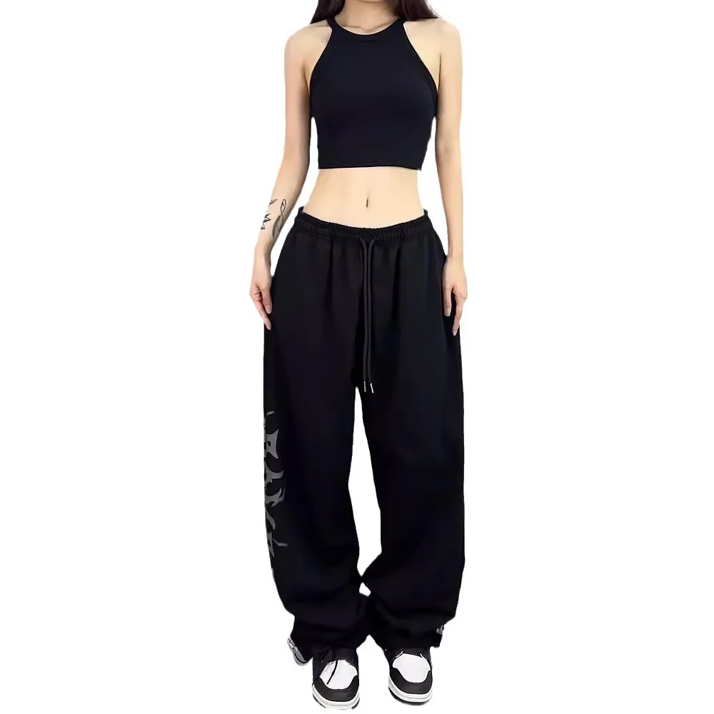 الشارع الرجعية الهيب هوب واسعة الساق فضفاضة Sweatpants النساء الربيع والخريف الجاز الهيب هوب التطهير الجاز الرقص بنطلون
