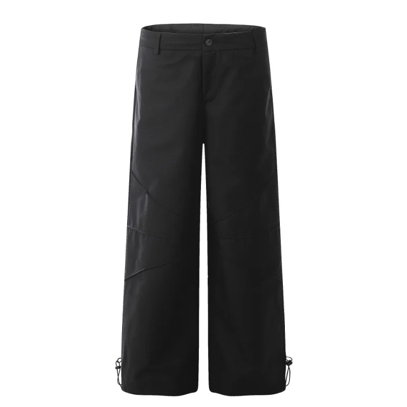 OR FL Women's American Deconstruction Design Sense Wide Leg Suit Pants Trendy Brand High Street Baggy Slacks Staraight Trousers