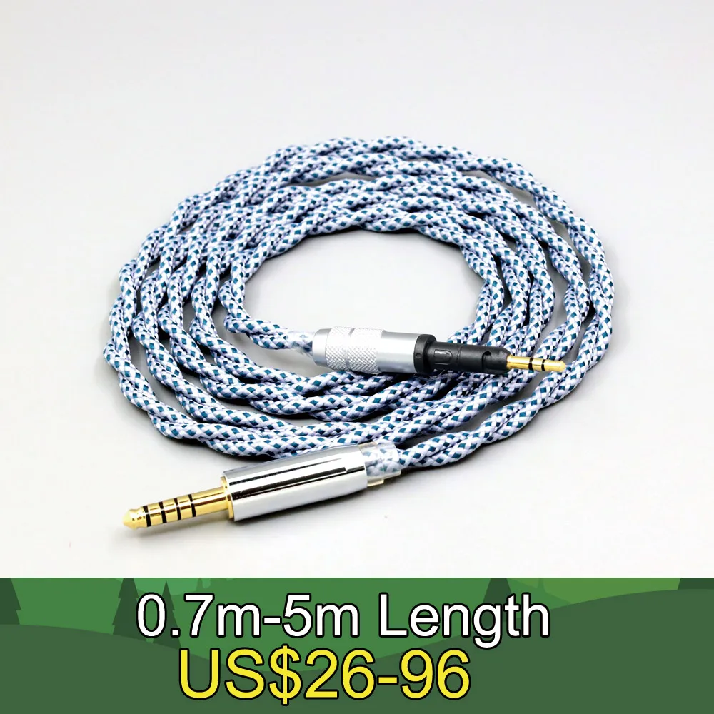 

99% Pure Silver Mix Graphene OCC Shielding Earphone Cable For Sennheiser HD6 HD7 HD8 MIX DJ HD595 LN008670