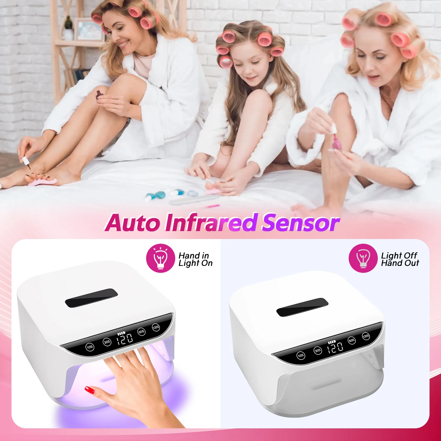 قابلة للشحن 168 واط الأشعة فوق البنفسجية LED مسمار مصباح للأظافر 36 المصابيح اللاسلكية هلام البولندية علاج مصباح مع شاشة كبيرة معدات الأظافر المهنية