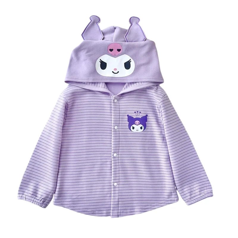 Sanrio Girl wiosenny i jesienny sweter z długim rękawem dzianina Cartoon My Melody bluza z kapturem z nadrukiem dziecięce śliczne topy z pojedynczymi piersiami nowość
