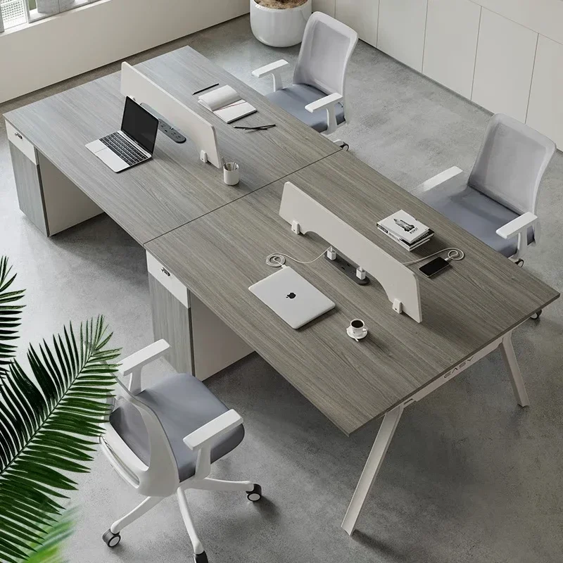 Staff computer desk and chair combination 46 people, simple and modern office row desk long staff desk