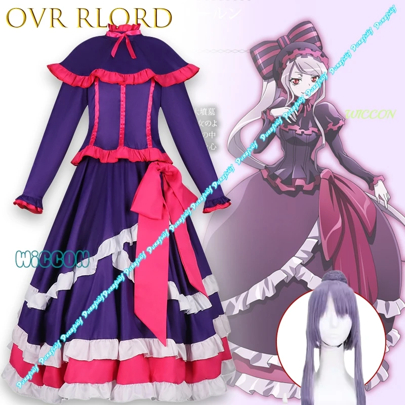 

Shalltear Inspired Gothic Lolita Long Dress High Quality Vintage Anime Cosplay Outfit for Womens Halloween Party