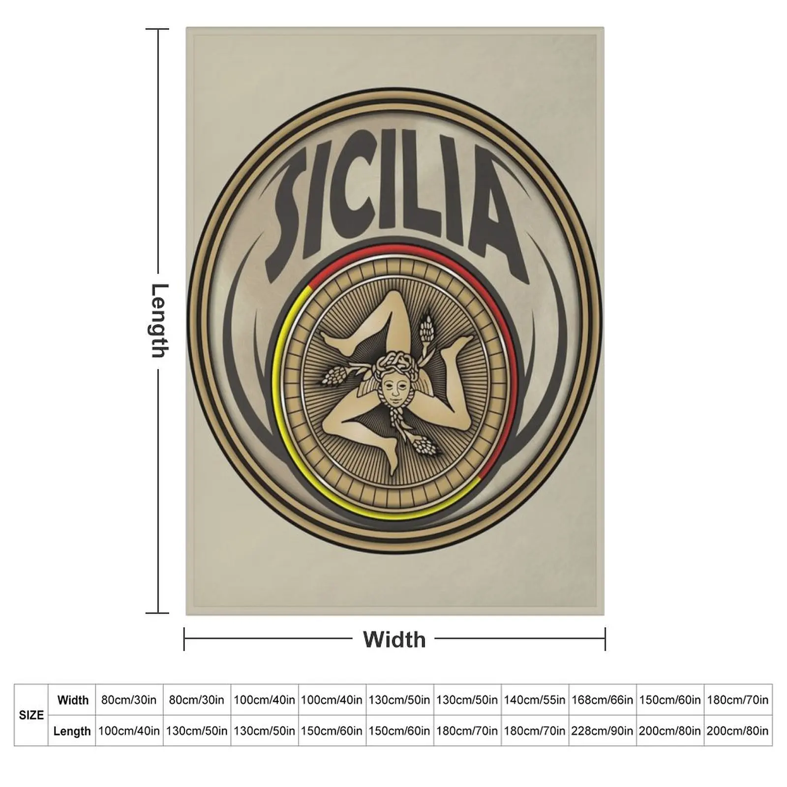 Sicilia Sicily trinacria symbol Throw Blanket Soft Beds Bed linens for babies anime Beautifuls Blankets