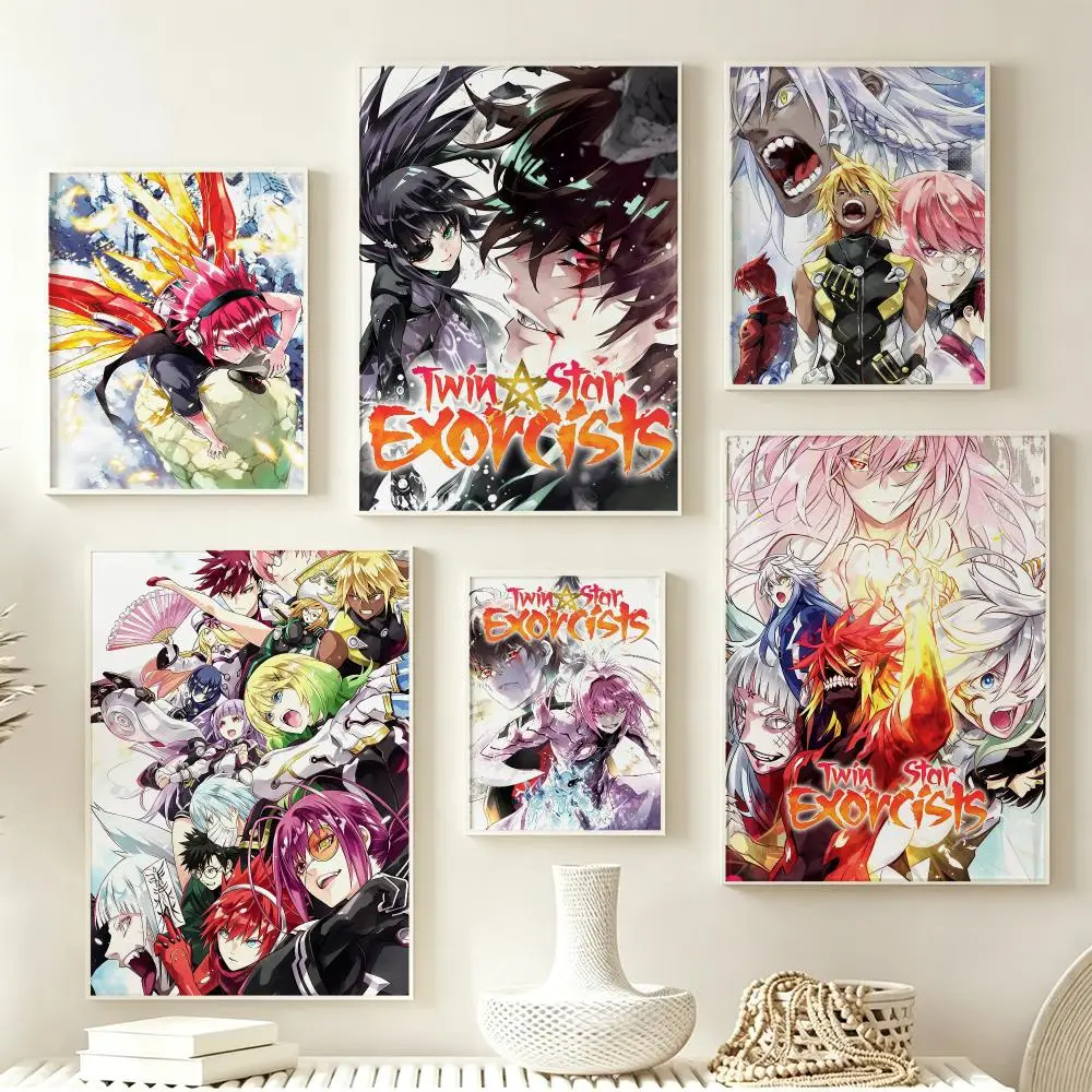 Twin Star Exorcists Poster Poster Multiple Sizes  frameless Creamy Style Wall Art Home Decor For Living Room Bedroom gift