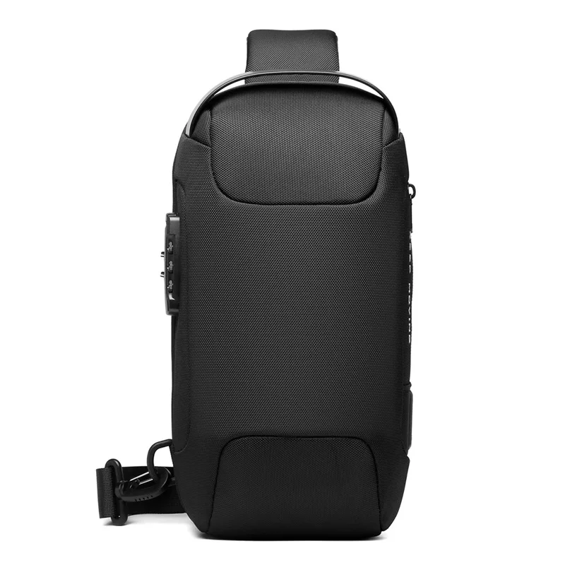 Anti-theft Shoulder Sling Bag Men's Waterproof USB Oxford Crossbody Bag  Multifunction Short Travel Messenger Chest Pack