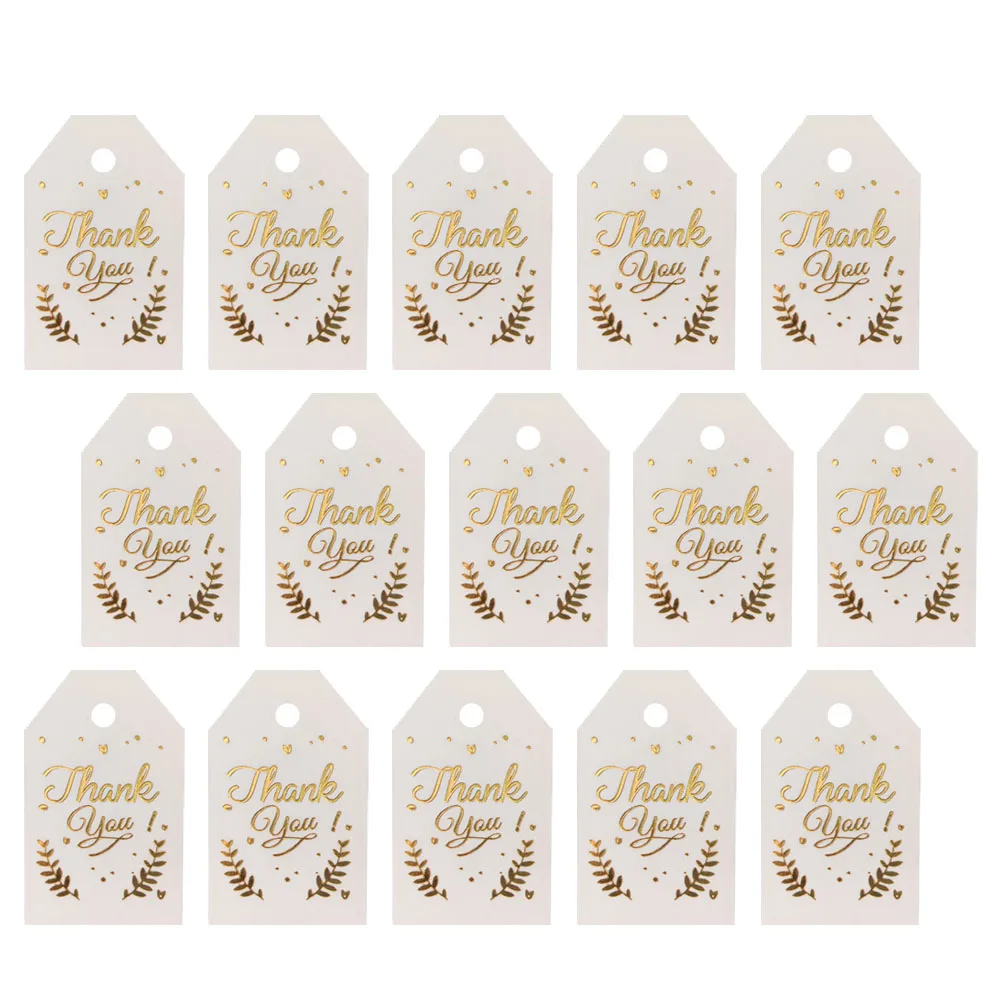 

100pcs Thank You Hanging Paper Gift Tags For Candy Box Soap Cookies Wrapping Decorate Thick Sturdy Paper Tags Round