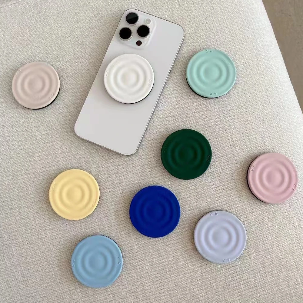 

Pure Color Ripple Magnetic Folding Phone Stand for IPhone 12 13 14 15 16 Pro Max Holder Mount Support for S25U