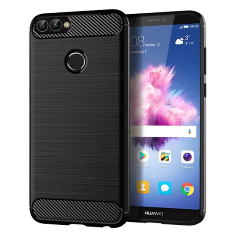 

Carbon Fiber Shockproof Case for Huawei P smart 2018 Silicone Case for Nova Lite 2 Huawei Y7S Bumper Back Cover Coque Fundas