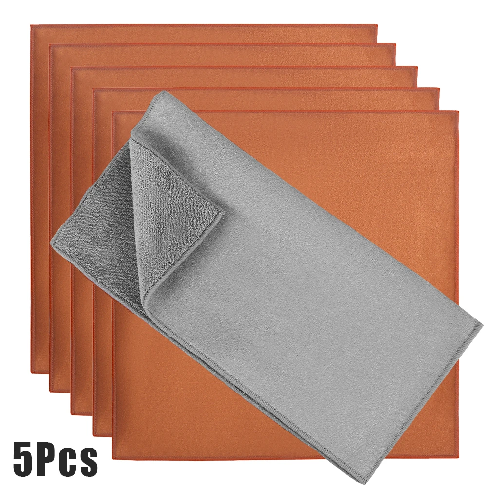 5Pcs Gun Cleaning Cloth Lint Free Rifle Pistol Gun Polishing Cloth for Gun Care Rifles Knives Motorbikes Double Side Cleaning
