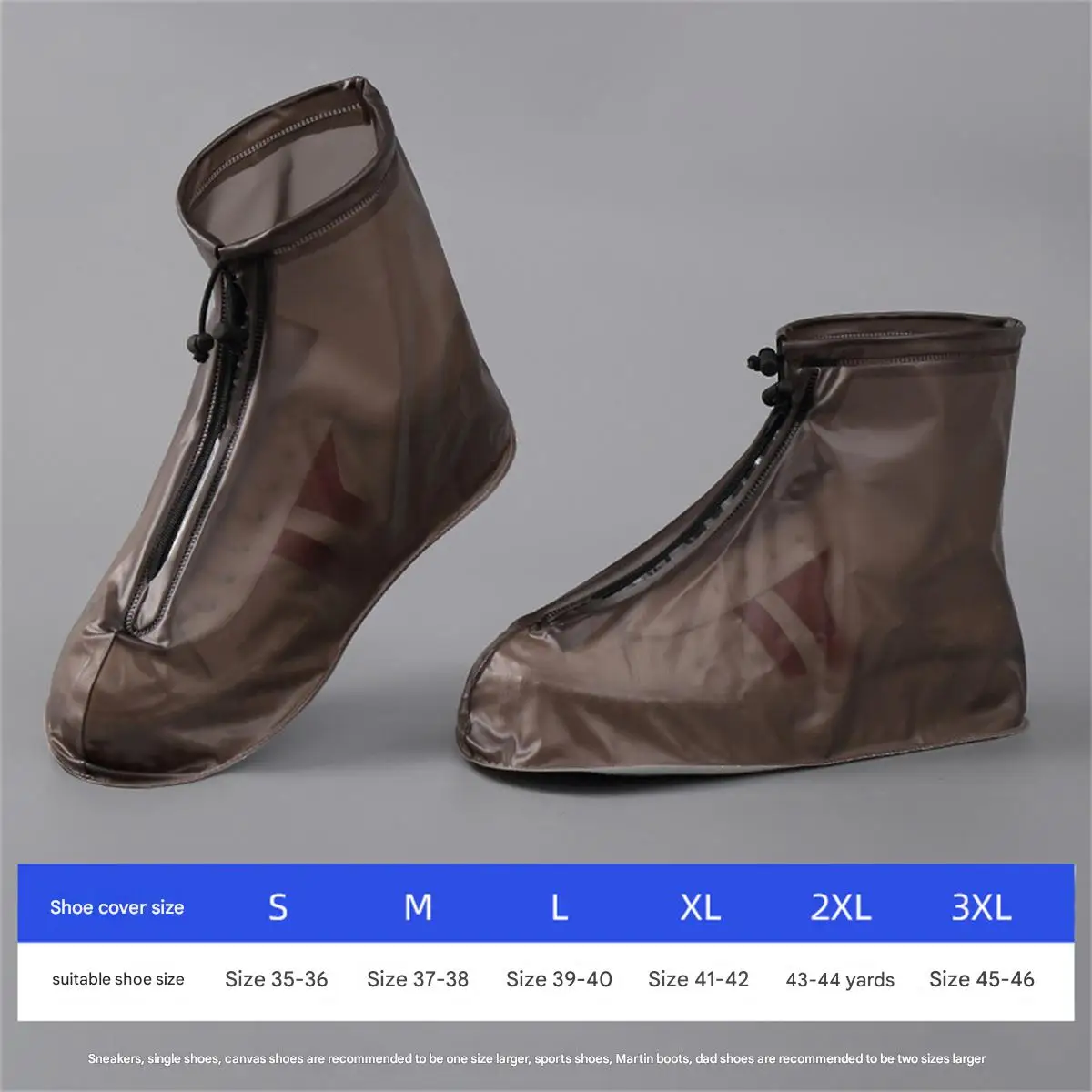 

Непромокаемые бахилы, удобные уличные водонепроницаемые и нескользящие мужские и женские толстые износостойкие резиновые сапоги из ПВХ среднего размера.