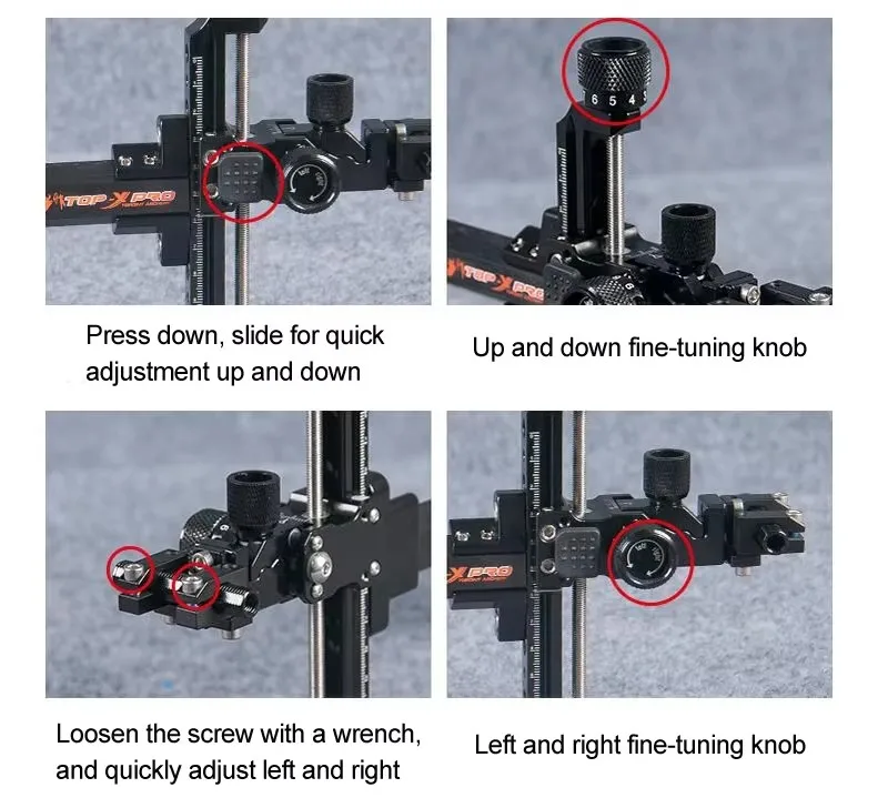 TP8810 Archery Compound Bow Sights 9inch Fiber Bracket Fast Adjustable Right/Left Hand Hunting Shooting Competition Accessories view 4