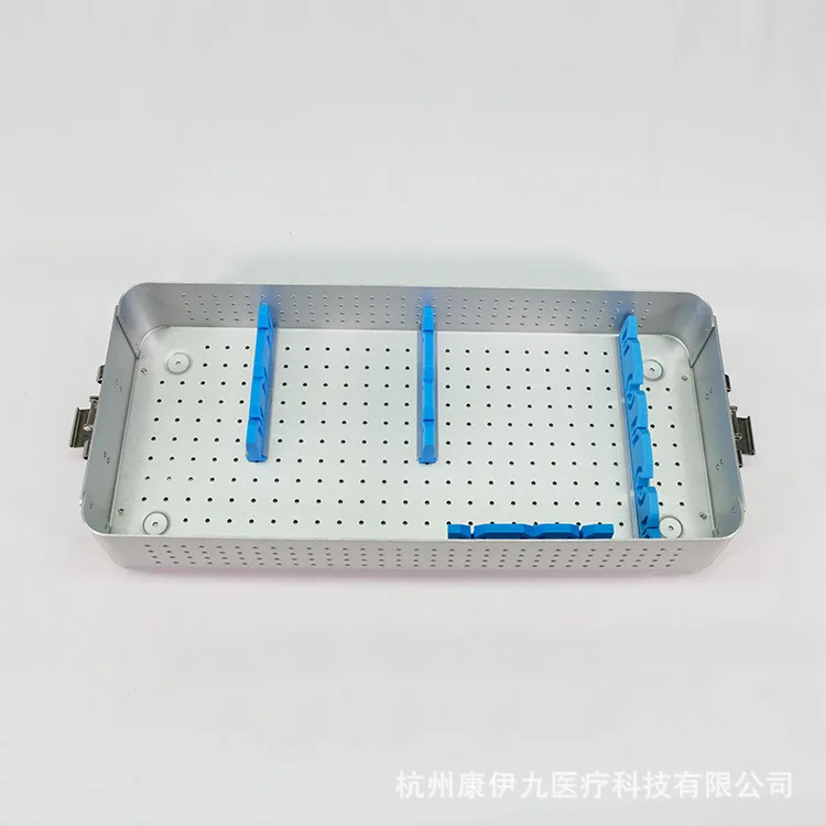 Scatola di sterilizzazione per nefroscopio percutaneo, staffa in silicone di allumina, specifica in alluminio 450 * 200 * 70 mm