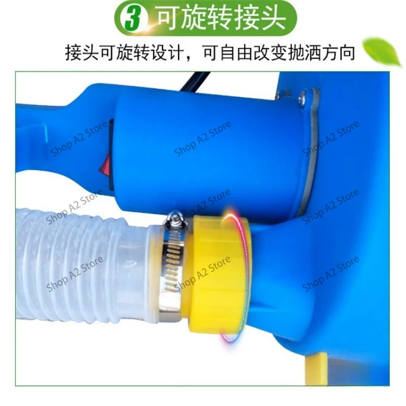 Multifunctional Electric Spreader, Granular Fertilizer, Snow Melting Agent & Grass Seed Sowing Machine for Farm & Garden 220V