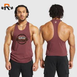 Mens Bodybuilding Tank Top Muscle Tank Top Fitness Clothing Y Back Fitness Sleeveless Tank Top Sweatshirt Weightlifting Tank Top