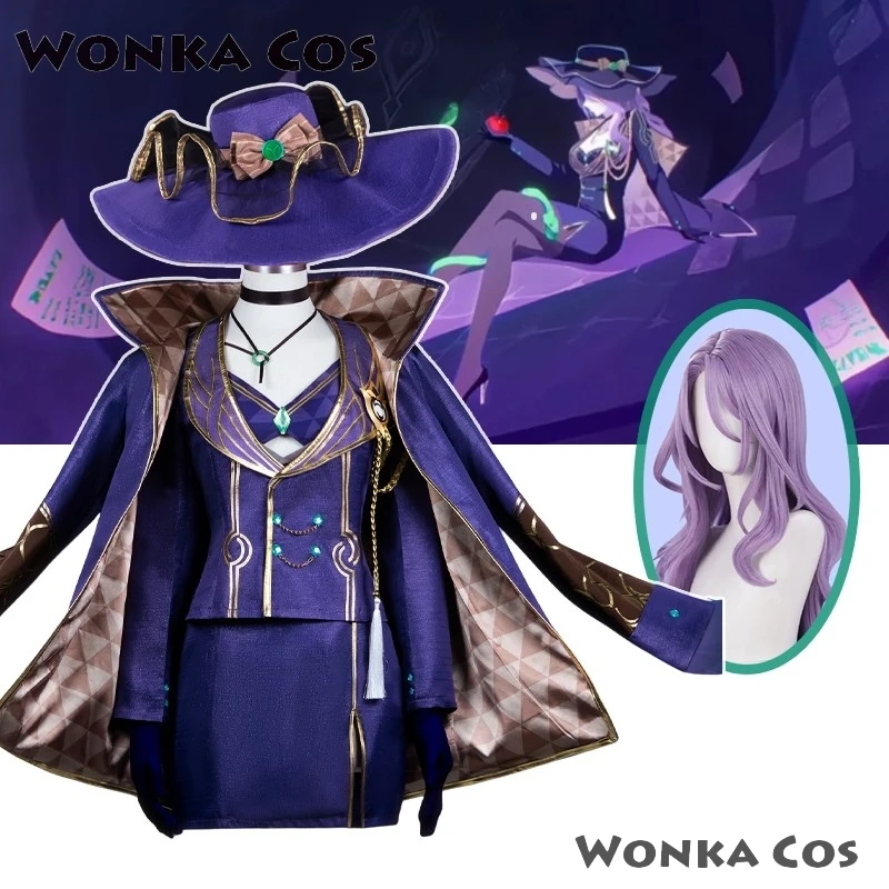 

Game Honkai Star Rail Jade Cosplay Costume Full Set Outfit Uniform Jade New Skin Dress Cosplay Wig Hat Role Play Carnival Party