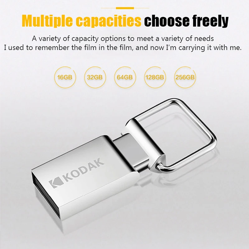 KODAK K112 супер мини металлический USB флэш-накопитель 64 ГБ 32 ГБ 16 ГБ USB2.0 флэш-диск Флешка карта памяти, Флеш накопитель ключ автомобиля