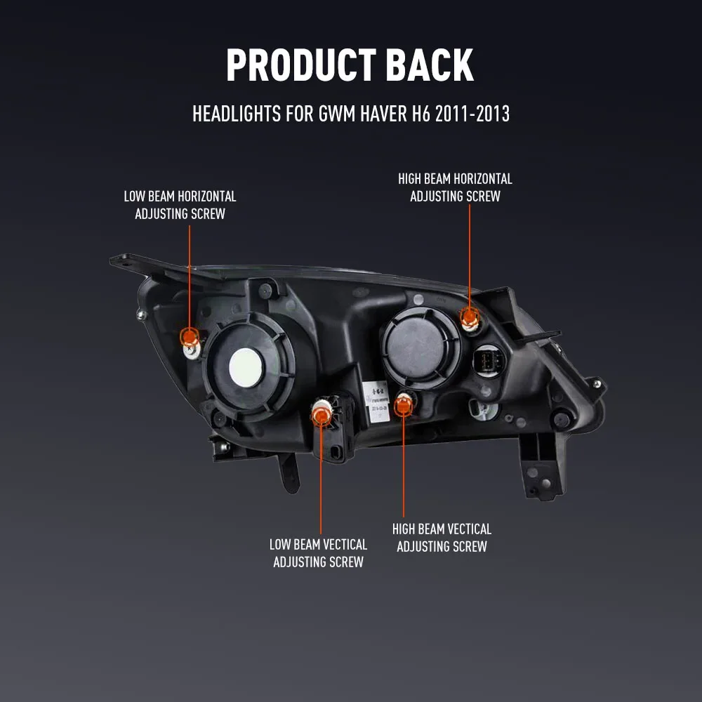 2 pièces lampe frontale de style de voiture pour GWM Haver H6 2011-2013 phare LED feux de jour DRL feux de signalisation accessoires automobiles