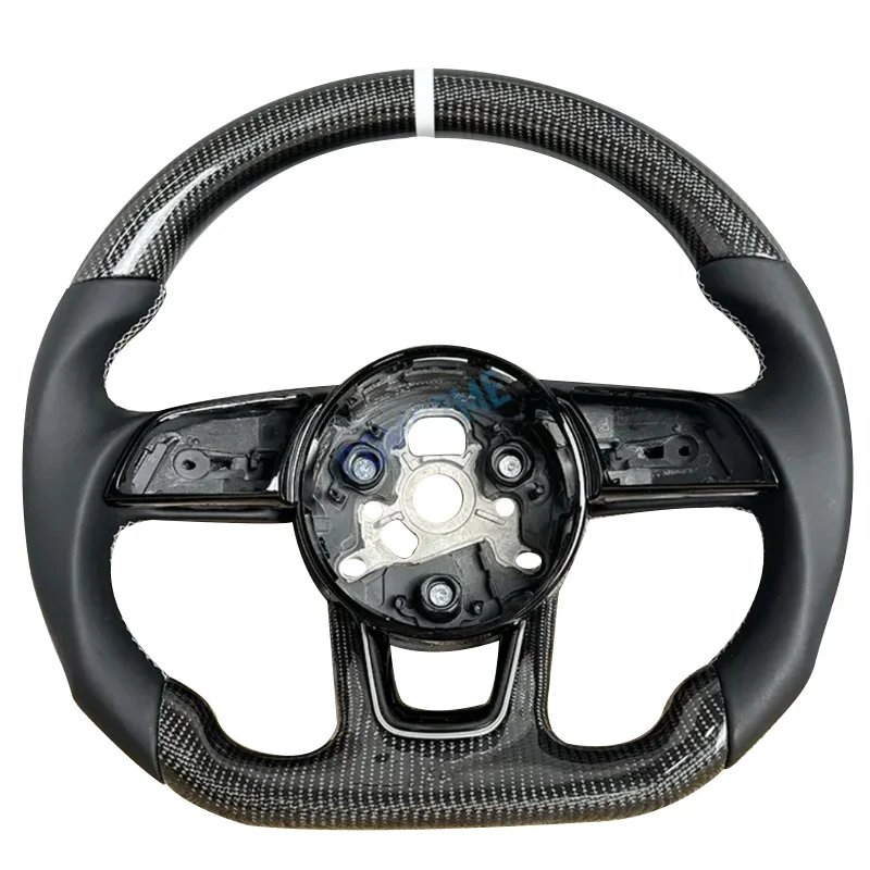 ed Customized Real Carbon Fibre For Audi  S5 A5 RS3 RS4 A3 A4 B9 S3 S4 Can Be Perforated leather Steering Wheel