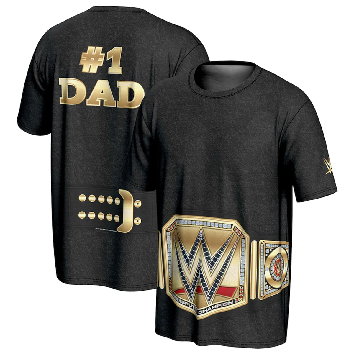 ProSphere WWE Undisputed Championship Title Belt T-Shirt 2025 Summer Men's 3D Printed T-shirt Formen Street Sports Top