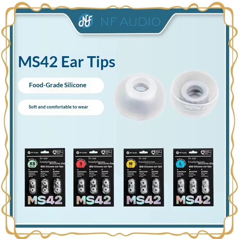 

Силиконовые насадки для наушников NF ACOUS/NF Audio MS42 IEM, вкладыши для внутриканальных наушников, заглушки для наушников, колпачки для наушников, размеры XS/S/M/L
